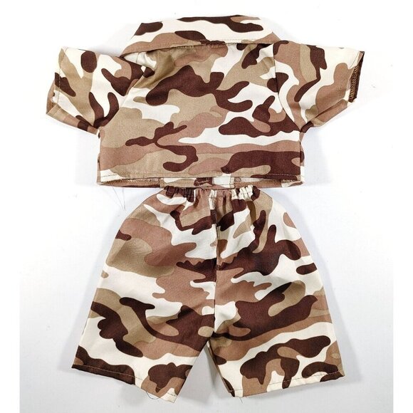 Teddy Mountain Army Camouflaged Camo Outfit Fits Most 8"- 10" Plush - Picture 2 of 3